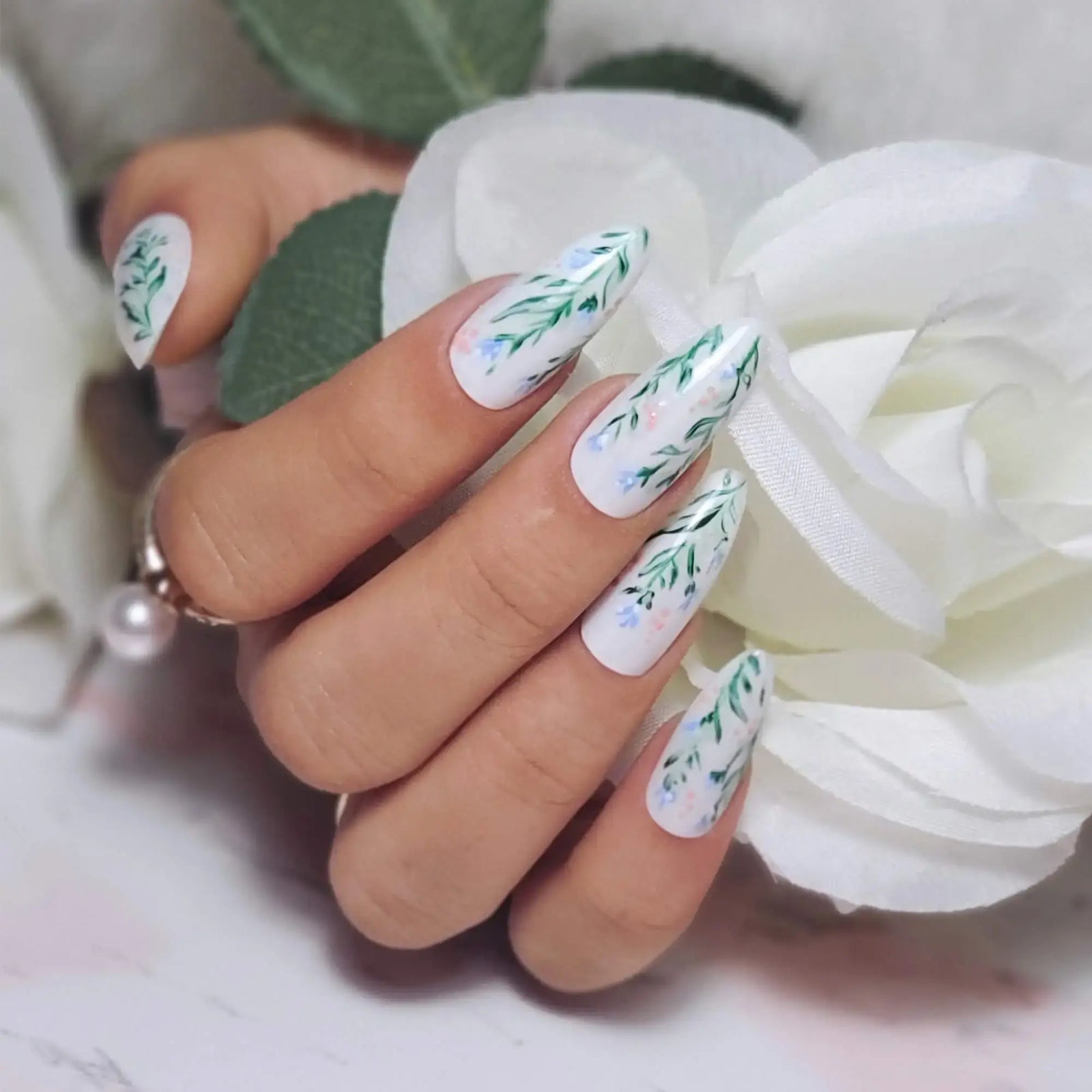 CND Bridal Lookbook Blue Bella Nail Art by Tamara Di Lullo